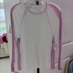 Lucky in Love White and Pink Long Sleeve Tunic